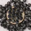 Contas de Madeira Gravadas com Padrão Misto Multicolorido Estampa de Listras Xadrez Contas Redondas de Madeira Natural Materiais Criativos para Miçangas DIY Joias Feitas à Mão