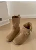 Botines planos elegantes y versátiles para mujer, cómodos y perfectos para otoño/invierno 2026, una bota vaquera versátil estilo Western