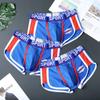 Ropa interior de algodón puro para hombre estilo deportivo talla grande personalizada pantalones de talle medio transpirables holgados color puro nuevo estilo bóxers de algodón
