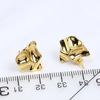 Pendientes de plata S925 con forma de perla, dorados de 14 quilates, con aguja, para mujer, con diseño de temperamento vacío.