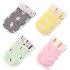 Toalla babero para carriola de bebé, protector de barandilla, toalla para morder, cubierta protectora de valla, algodón, gasa de 6 capas, antisuciedad y antimordidas