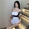 Verano Celebridad de Internet Sexy Seductora Chica Caliente Cuello Cuadrado Favorecedor del Busto Disfraz de Sirvienta Lindo Lolita Ropa de Casa Mono Traje Mujeres