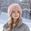 Chapéu Pulôver de Pelúcia Outono e Inverno Proteção contra Frio Aquecimento Chapéu Tricotado à Mão para Mulheres Faz o Rosto Parecer Menor Atmosférico Elegante Chapéu de Lã