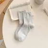 Nuevos Calcetines Coreanos Estilo Suave para Niñas Estilo Rosa Calcetines de Algodón Peinado Estilo Japonés Sin Costuras Sueltos Calcetines de Luna