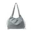 Bolsa de Lona Transfronteriza para Mujer, Gran Capacidad, Elegante, Bolso de Chaleco con Cordón de Nicho, Versátil para Viajes Diarios, Bolso de Hombro Único