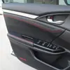 Adecuado para Honda Civic de 10ª Generación 16-21 Panel de Puerta Modificado de Cuero, Cubierta de Caja del Reposabrazos del Control Central Decoración Interior Transfronterizo
