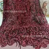 Tecido de bordado com lantejoulas em camadas de 3MM 5MM de alta resistência, tecido de malha com lantejoulas para vestidos de noiva, vestidos de noite, fundos de palco