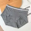 2888 Roupa Íntima Feminina Macia Suave Francesa Cintura Média Calcinha Doce para Meninas Xadrez Algodão Puro Antibacteriana Novo Estilo 2025