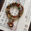 Atacado Pulseiras de Contas Redondas Bodhi de Dopamina, Contas Bodhi Oleosas e Brilhantes, Pulseiras Esculpidas na Raiz para Homens e Mulheres, Contas Budistas, Contas Redondas Bodhi