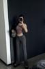 Chica Latte Super Cómodos de Cintura Baja Casual Holgados Ropa de Abrigo Adelgazantes Modernos Pantalones Deportivos de Pierna Ancha Pantalones de Yoga Elásticos