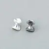 Cuentas de Barril Irregulares Bandeja de Flores de Doble Cara Bandeja de Cuentas Retorcidas Cuentas Espaciadoras de Plata S925 Perla de Cristal Espaciador Cuentas Hechas a Mano para DIY