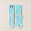 Calcetines para Mujer de Media Pantorrilla Profesionales para Correr, Fitness, Cuerda para Saltar, Suela de Toalla, Suela de Felpa Amortiguadora, Calcetines con Animales de Dibujos Animados, Transpirables