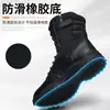 Zapatos de Seguridad para Trabajo de Caña Alta Antiaplastastamiento y Antipinchazos para Hombre, Zapatos de Seguridad Modernos y Cómodos con Suela de Goma, Construcción Resistente al Desgaste y Duradera para Obra