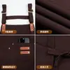 Delantal de lona impermeable y resistente al aceite, resistente a las arrugas, adecuado para el personal de cafeterías y tiendas de té con leche, fácil de cuidar, con logo bordado personalizado