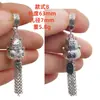 Nuevo Estilo Chino Pulsera de Plata del Tíbet Accesorios Colgante de Borla Mariposa Pulsera de Cristal DIY Accesorios para Pulseras Plata Antigua Venta al por Mayor