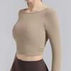 Tops de Yoga para Mujer, de Manga Larga con Almohadillas en el Pecho, Ropa Deportiva Larga para Pilates, Entrenamiento y Fitness que se Puede Usar Afuera, Impresionante Ropa de Yoga