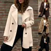 2026 Novo Casaco de Lã Elegante Feminino Amazon Europeu e Americano Transfronteiriço Outono e Inverno Casaco de Lã Dupla Face Solto