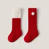 Meias de Natal Transfronteiriças, Meias de Natal Tricotadas, Meias Grossas de Inverno, Meias de Natal, Meias Longas até a Panturrilha, Meias de Natal Tricotadas