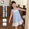 Vestido de Verano para Niña Modelo 2026, Ropa Infantil con Diseño de Patchwork de Encaje, Estilo Dulce Vestido de Tirantes con Estampado de Paloma