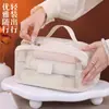Nova Bolsa de Maquiagem de Malha com Abertura Grande, Organizador de Produtos de Skincare de Alta Qualidade, Bolsa de Higiene Pessoal Portátil para Viagem