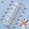 Acessórios para Nail Art Resina Mista Tendência Fundo Plano Irregular Mini Pequeno Acrílico Nail Art Decorações de Strass Acessórios