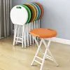 Taburete Plegable de Plástico Taburete Portátil para Comer Sala de Estar Taburete Pequeño Hogar Adulto Taburete Redondo Exterior Taburete Pequeño Silla Plegable