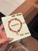 Fresa Iluminada por la Luna Original Pulsera de Cristal con Forma de Lazo de Cuarzo Rosa Corazón Girly Rosa Moda Exquisita Cien