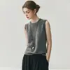 Camisola ajustada de cachemira, colección otoño/invierno 2026, cuello redondo, estilo pullover, color liso, agradable para la piel, capa interior, top de punto