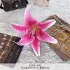 Cabeça de Flor de Lírio Grande DIY Flor Artificial Feita à Mão Acessório de Cabelo Vintage Grampo de Cabelo Decoração de Roupa Acessório de Corsage Adereço para Fotografia
