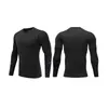 Body de Base de Alta Elasticidade para Uso Externo Masculino Corrida Esportes Ciclismo Secagem Rápida Respirável Estampado Manga Longa Camiseta Top de Treino