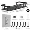 Estante de Almacenamiento para Baño estante de almacenamiento para baño y inodoro montado en la pared sin perforaciones estante de almacenamiento para lavabo de baño con carga