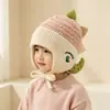 Gorro para bebé, cálido y grueso para otoño e invierno, gorro de punto que cubre las orejas, lindo y adecuado tanto para niños como para niñas, perfecto para salir y protección contra el viento