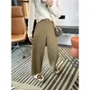 ¡Pantalones para ir al trabajo para figuras petite! ~ Pantalones de Abuela Sueltos Forrados de Polar para Mujer, Jeans Acampanados Cropped de Cintura Alta Adelgazantes para Otoño e Invierno