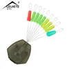 Frijoles de espacio súper apretado de colores a granel silicona juego de 7+2 líneas frijoles de posicionamiento alta concentricidad bloqueo de línea apretado no daña línea equipo de pesca