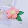 Accesorios de florete de lana DIY calcetines bufanda bolsa broche de flor tejida accesorios de flor abullonada
