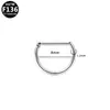 Gabei Europeu e Americano Transfronteiriço Liga de Titânio Formato D Zircônia Piercing de Nariz G23 Simples Diário Joias Piercing Brincos Piercing de Nariz