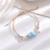 Pulsera de Estrella de Mar de Cerámica Pintada a Mano Transfronteriza Estilo Nuevo de Verano de Manga Corta Pulsera de Estrella de Mar de Cerámica Pintada a Mano