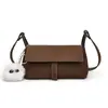 Diseño de Nicho Patrón de Lichi Minimalista Elegante Bolsa tipo Almohada 2026 Nueva Elegante Casual Bolsa Cuadrada Pequeña Bolso Cruzado