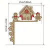 Artesanías de Madera Navideñas Transfronterizas Decoraciones para Marcos de Puerta Arreglo de Escena en Esquina de Ventana Interior Suministros para Fiestas y Hogar