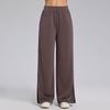 Pantalones Anchos de Modal Nuevos para Primavera y Otoño para Mujer, Gama Alta, Perezosos, Relajados, Sueltos, Casuales, Caídos, Pantalones Rectos con Abertura