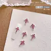 Nueva Joyería para Uñas Cruzadas Estilo Popular de Celebridad de Internet Joyería de Aleación DIY Diamante Rosa Joyería para Uñas Estilo Retro