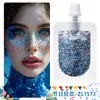 Gel Brillante Transfronterizo en Bolsa para Festivales de Carnaval, Maquillaje de Brillo Facial, Escamas de Brillo Corporal, Parches de Maquillaje