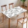 Mantel Geométrico poligonal con Borde Dorado Personalizado para Mesa de Comedor con Borde de Tela Estampado Digital, Mantel Rectangular
