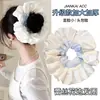 Scrunchie com vibe feminina, elástico de cabelo coreano fofo, acessório de cabelo estilo preguiçoso oversized, faixa de cabelo para coque