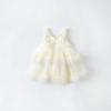 Vestido de tirantes de arcoíris para niña 2026 Verano Nuevo estilo Infantil Patchwork Vestido largo Elegante vestido para bebés niñas