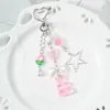 Llavero Creativo Lindo Dibujo Animado Perla Imitación Dopamina Lazo Corazón Flor Estrella Oso Colgante para Bolsa