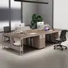 Estación de Trabajo para Empleado de Escritorio de Oficina Escritorio y Silla Sencillos Modernos para Personal Puesto para Cuatro Personas/Seis Personas Cabina de Oficina Estación de Trabajo Escritorio Financiero