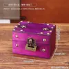 Caja de Almacenamiento Cuadrada de Madera con Remaches Retro Caja de Madera para Guardar Anillos Collares Joyería Caja de Decoración de Exhibición Antigua de Escritorio