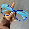 Gafas de lectura para mujer con contraste de color, protección contra luz azul, de alta definición a la moda, comercio transfronterizo de exportación europea y americana, diseño ojo de gato de montura grande