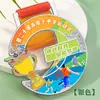 Medalha de Jogos Esportivos Divertidos para Crianças 2026 Prêmio Criativo Medalha de Metal para Corrida de Estudantes Placa Comemorativa